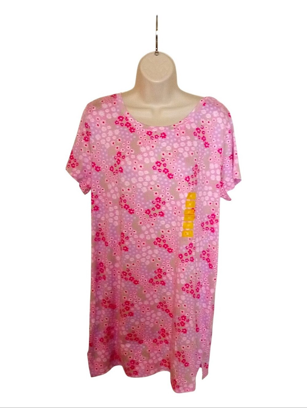 Roudelain Macy's Duvall Ditsy Floral Nightgown Size Medium Pink NWT